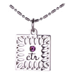 D644 Necklace CTR Birthstone Feb-- Amethyst