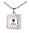 D643 Necklace CTR Birthstone Jan-- Garnet