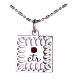 D643 Necklace CTR Birthstone Jan-- Garnet