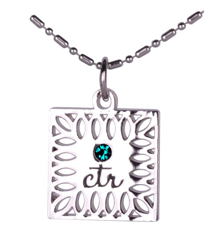 D645 Necklace CTR Birthstone Mar-- Aquamarine