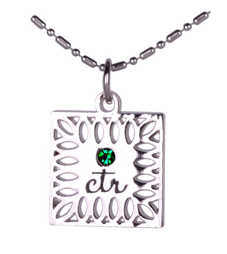 CTR - Necklace - Birthstone - May - Green - Emerald - Cedar Fort Publishing & Media