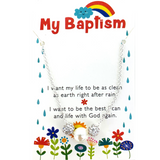 Baptism Necklace-White Sparkle