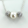 Baptism Necklace-White Sparkle