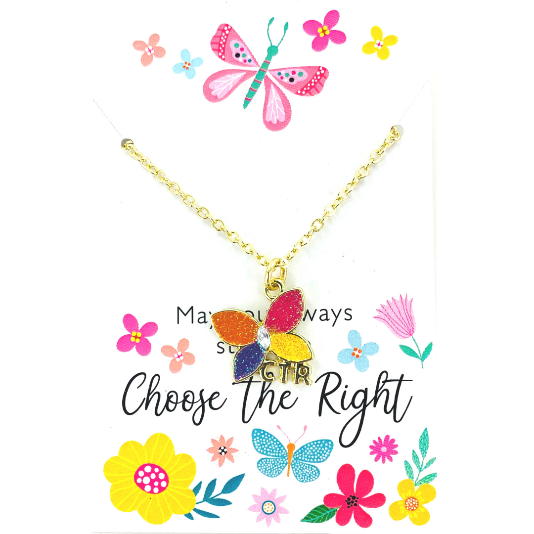 Ctr Sparkle Butterfly Gold Necklace