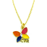 Ctr Sparkle Butterfly Gold Necklace