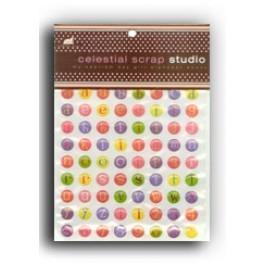 Epoxy Alphabet Sticker / Baptism / girl