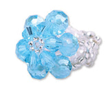 A724, A761 Baptism Flower Rings--Teal