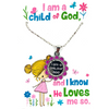 Flower I am a child of God Necklace