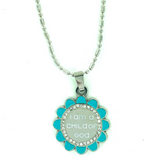 Flower I am a child of God Necklace
