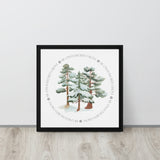My Own Sacred Grove Winter Trees Framed canvas