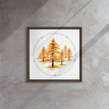 My Own Sacred Grove Fall Colors Framed canvas