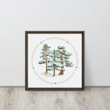 My Own Sacred Grove Winter Trees Framed canvas