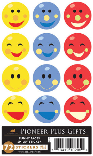 Funny Faces Stickers - 6pk