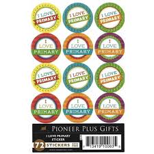 Stickers-I Love Primary (circles)