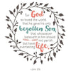 Digital Printable John 3:16, For God so loved the world...