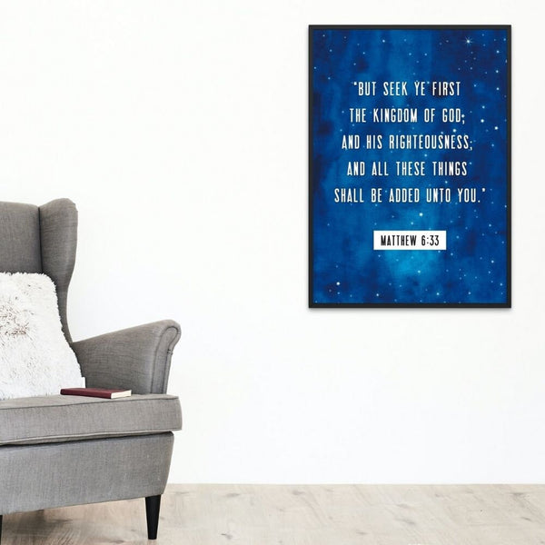 Digital Printable Matthew 6:33, Seek ye first the kingdom of God