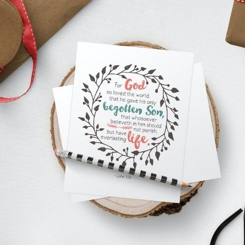 Digital Printable John 3:16, For God so loved the world...