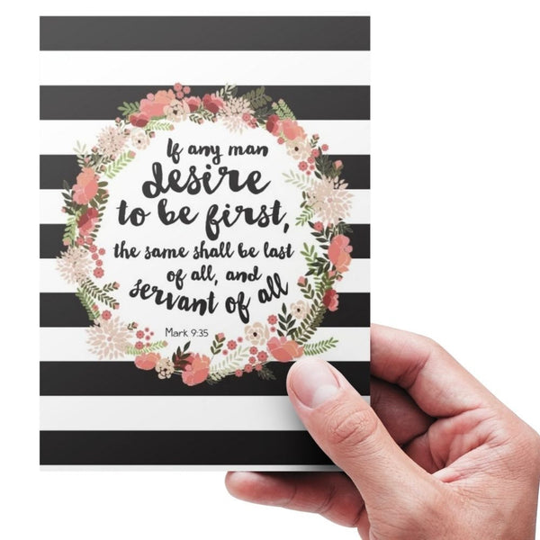 Digital Printable, Mark 9:35 If any man desire to be first