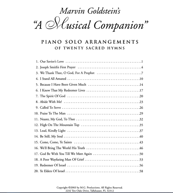 A Musical Companion - Marvin Goldstein Album