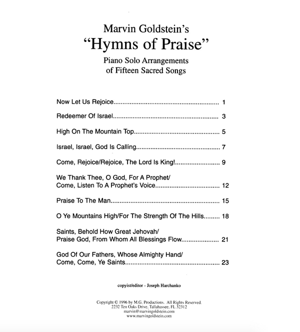 Hymns of Praise - Marvin Goldstein Album