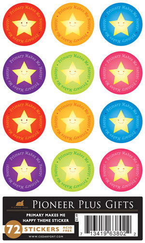 Primary Makes Me Happy - Stickers - Cedar Fort Publishing & Media