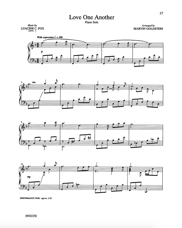 Love One Another - Marvin Goldstein Single