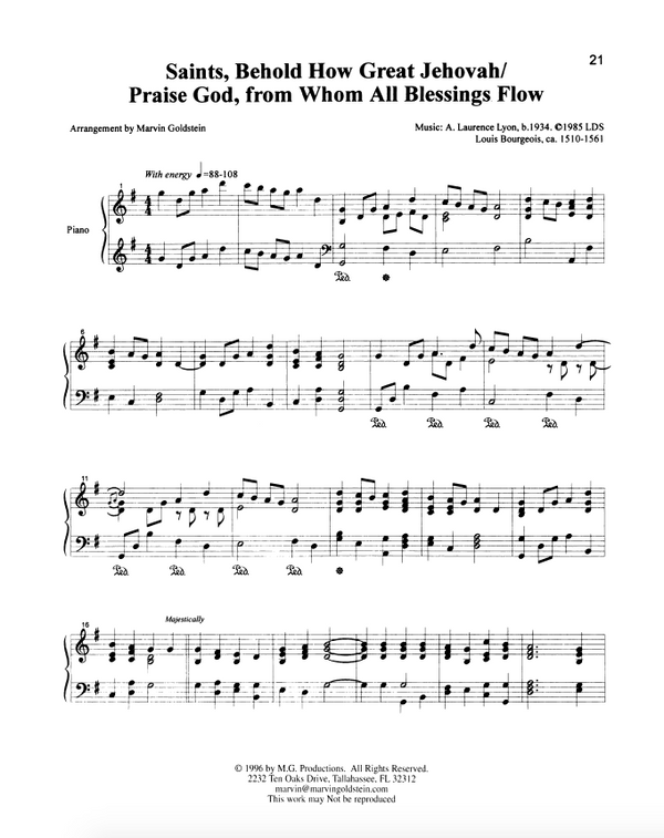 Saints Behold How Great Jehovah - Marvin Goldstein Single