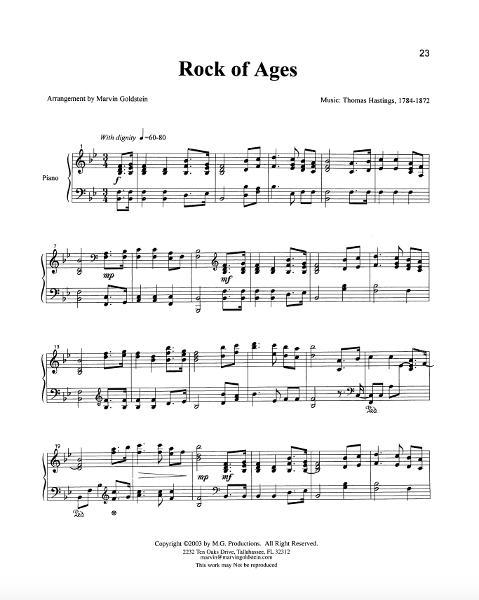 Rock of Ages - Marvin Goldstein Single