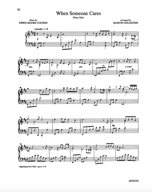 When Someone Cares - Marvin Goldstein Single