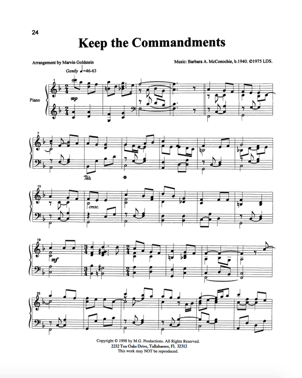 Keep the Commandments - Marvin Goldstein Single