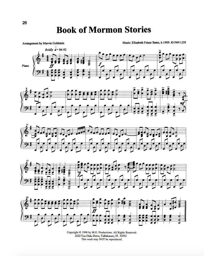 Book of Mormon Stories - Marvin Goldstein Single