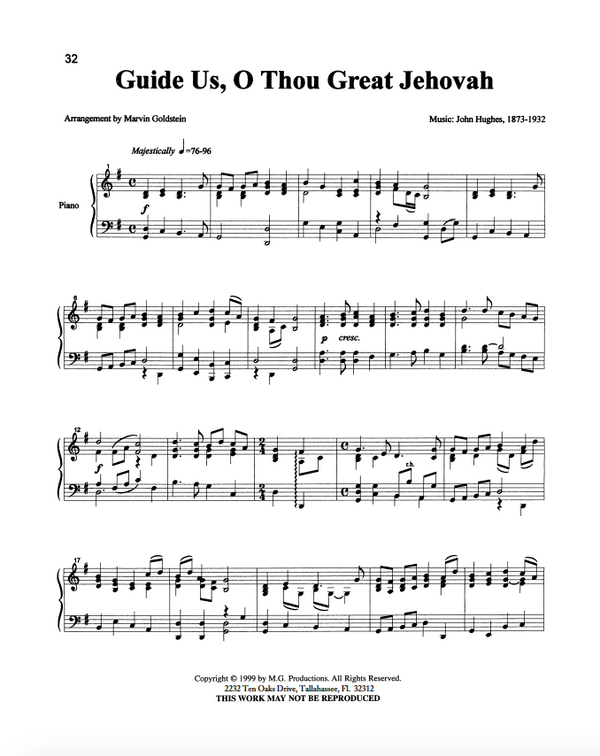 Guide Us O Thou Great Jehovah - Marvin Goldstein Single