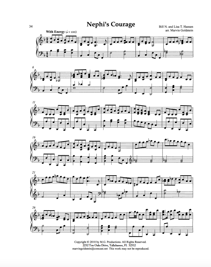 Nephi's Courage - Marvin Goldstein Single