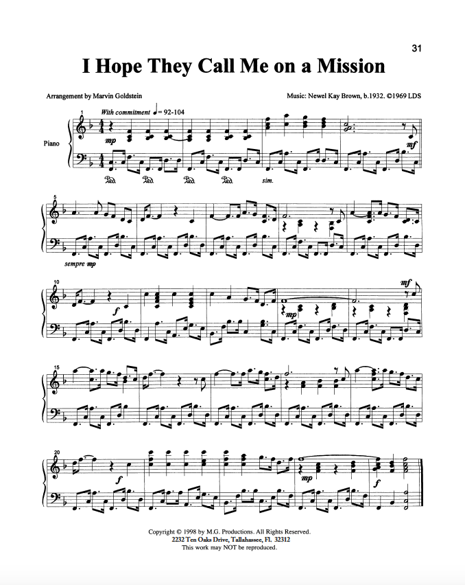 I Hope They Call Me On a Mission - Marvin Goldstein Single