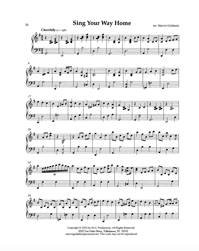 Sing Your Way Home - Marvin Goldstein Single
