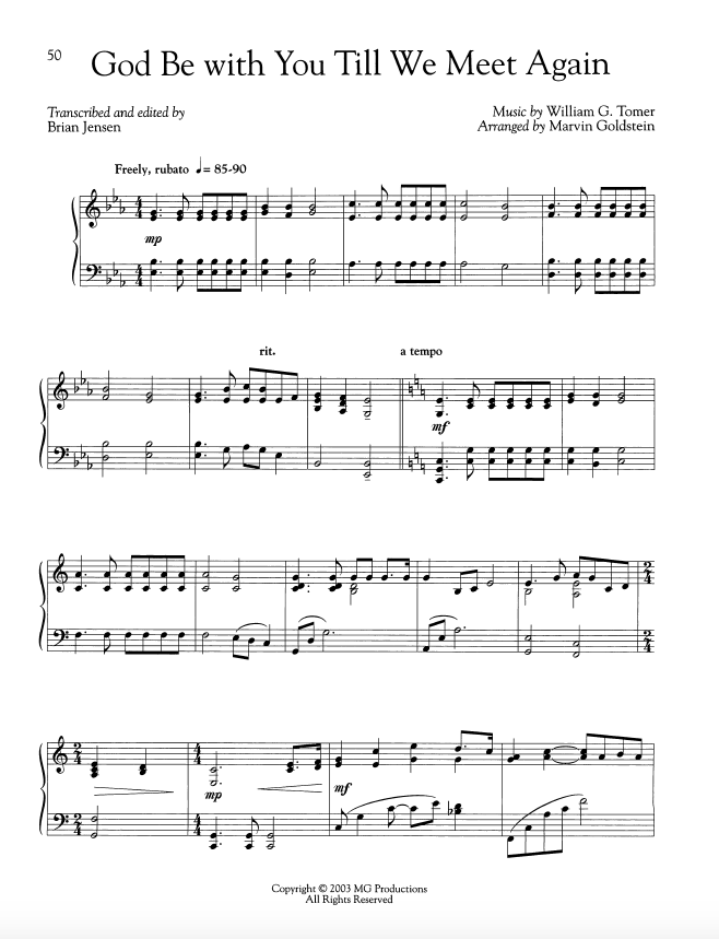 God Be With You Till We Meet Again - Marvin Goldstein Single