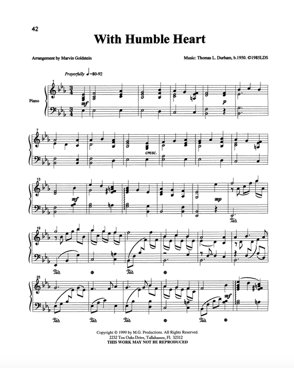 With Humble Heart - Marvin Goldstein Single
