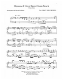 Because I Have Been Given Much  - Marvin Goldstein Single