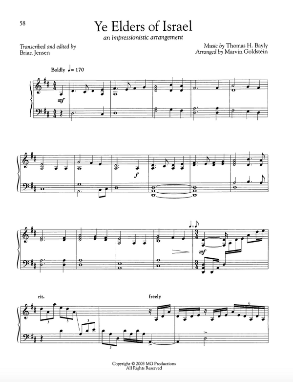 Ye Elders of Israel - Marvin Goldstein Single