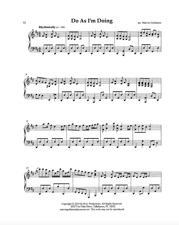 Do As I'm Doing - Marvin Goldstein Single