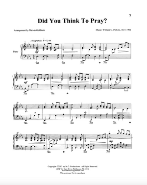 Did You Think to Pray?  - Marvin Goldstein Single