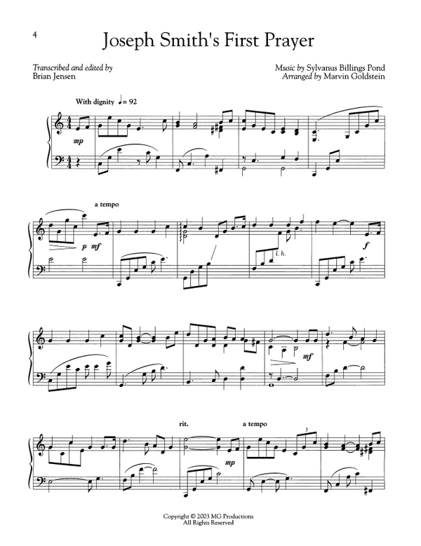 Joseph Smith's First Prayer - Marvin Goldstein Single