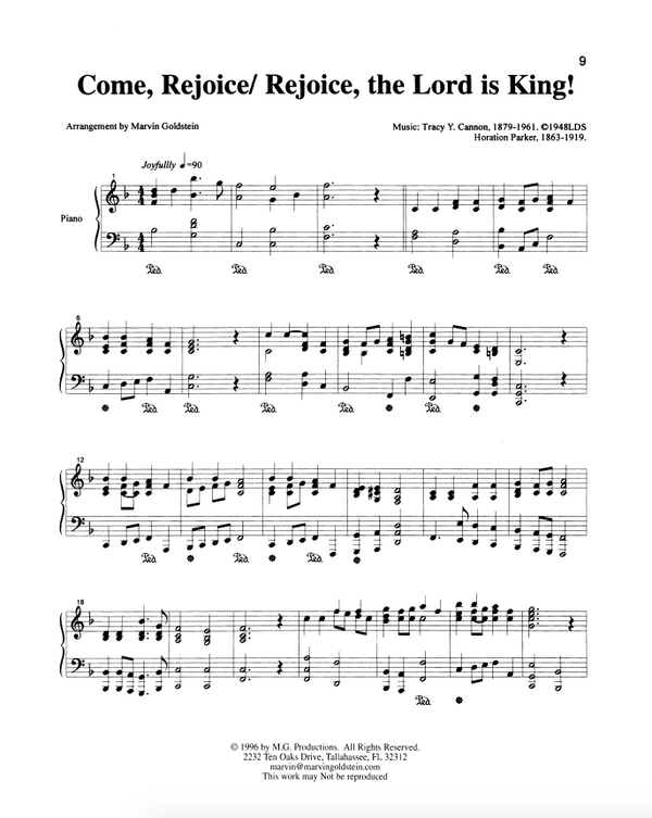 Come Rejoice Rejoice the Lord is King - Marvin Goldstein Single