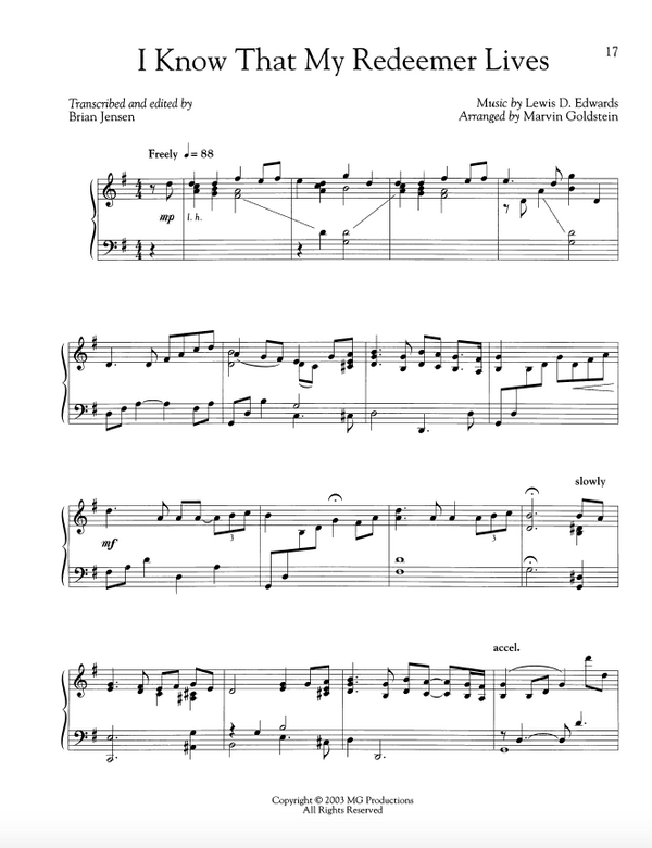 I Know That My Redeemer Lives - Marvin Goldstein Single
