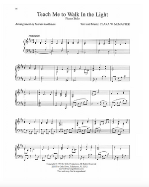 Teach Me To Walk in the Light - Marvin Goldstein Single