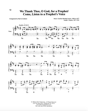 We Thank Thee O God for a Prophet - Marvin Goldstein Single