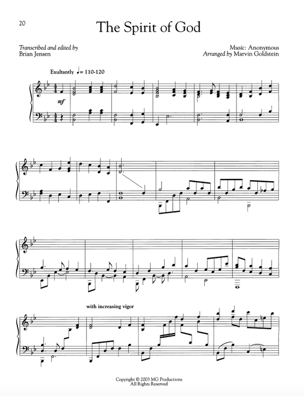 The Spirit of God - Marvin Goldstein Single