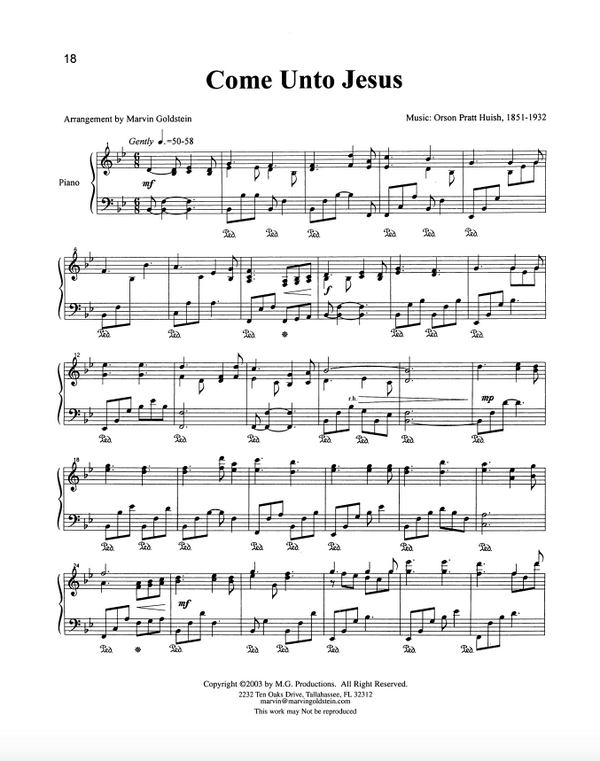 Come Unto Jesus - Marvin Goldstein Single