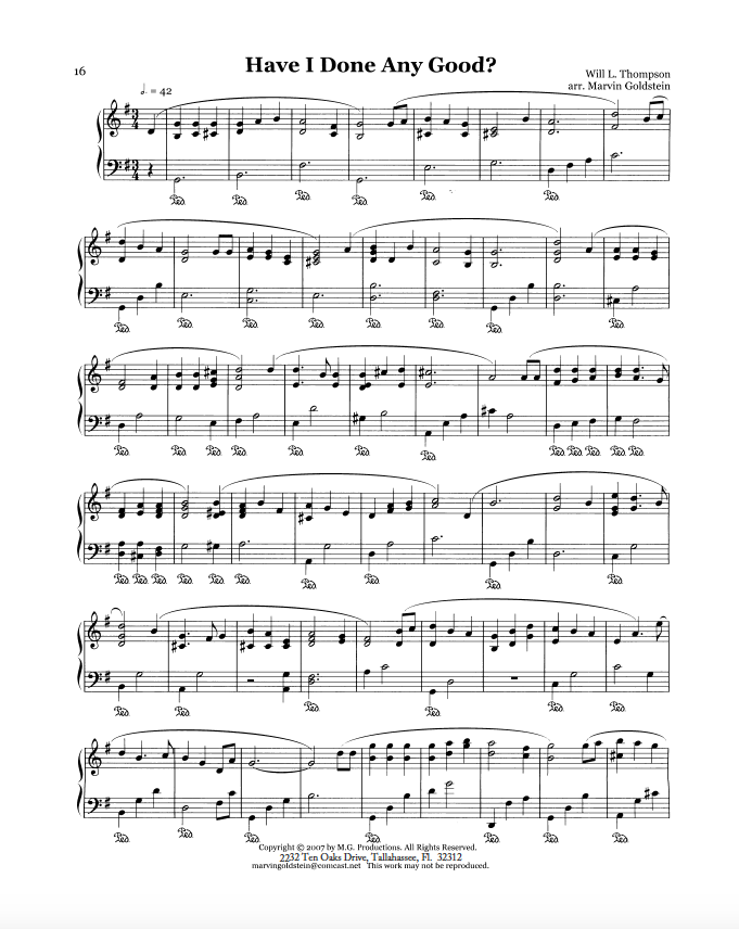 Have I Done Any Good - Marvin Goldstein Single