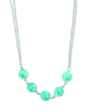 C741, C774 Sage / Necklace / Beaded Aqua